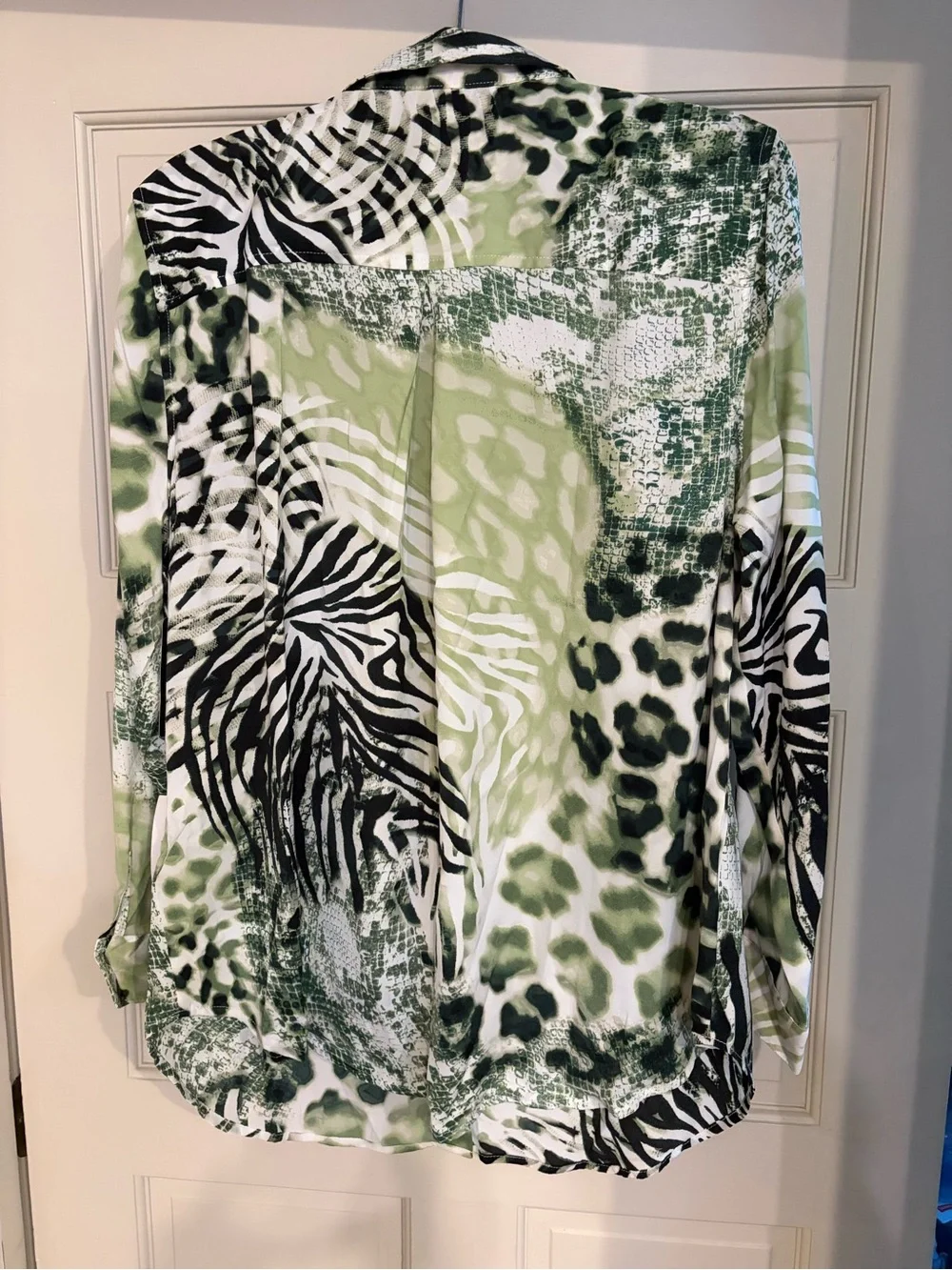 Liverpool Green and Black Animal Print Shirt